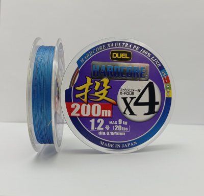 Плетёный шнур Duel  PE Hardcore X4 Cast 4Color, 200м